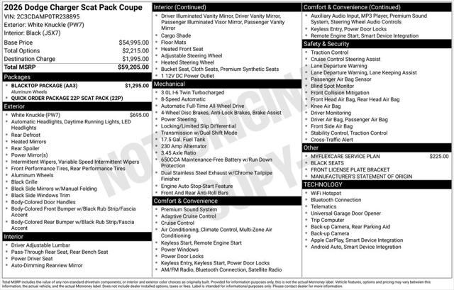 2026 Dodge Charger Scat Pack 2-Door AWD