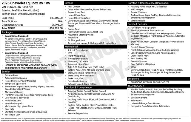 2026 Chevrolet Equinox FWD RS