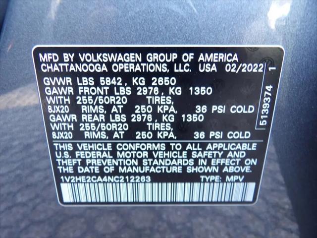 2022 Volkswagen Atlas Cross Sport 3.6L V6 SE w/Technology