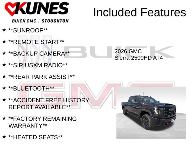 2026 GMC Sierra 2500HD Crew Cab, Standard Bed, AT4, 4WD