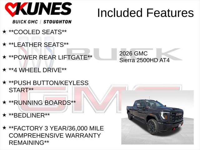 2026 GMC Sierra 2500HD Crew Cab, Standard Bed, AT4, 4WD