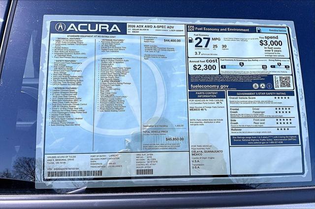 2026 Acura ADX w/A-Spec Advance Package