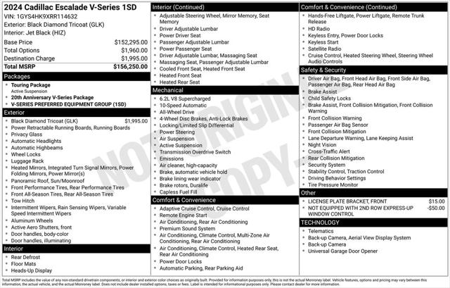 2024 Cadillac Escalade 4WD V-Series