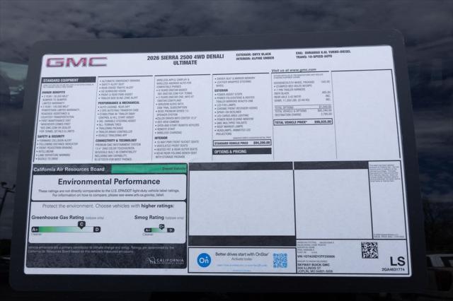 2026 GMC Sierra 2500HD Crew Cab, Standard Bed, Denali Ultimate, 4WD