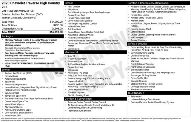 2023 Chevrolet Traverse AWD High Country