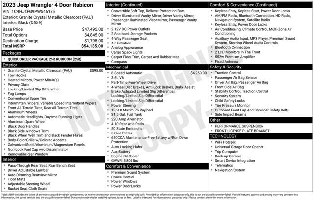 2023 Jeep Wrangler 4-Door Rubicon 4x4