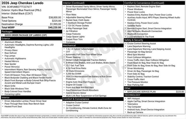 2026 Jeep Cherokee Laredo 4x4