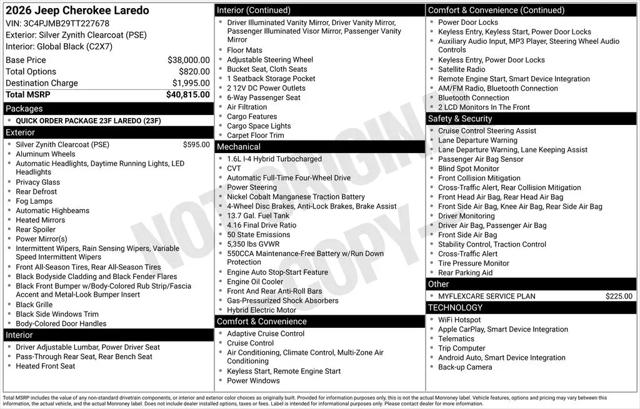 2026 Jeep Cherokee Laredo 4x4