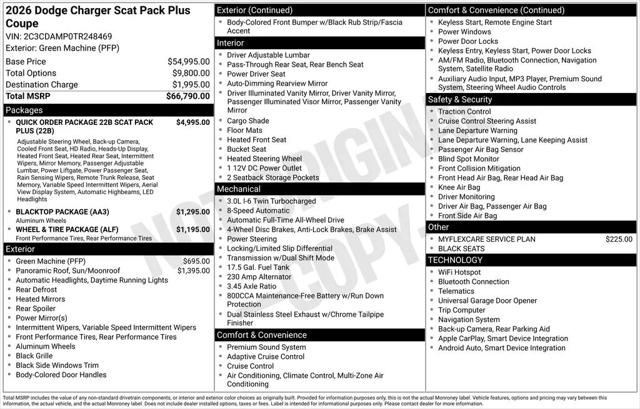2026 Dodge Charger Scat Pack Plus 2-Door AWD