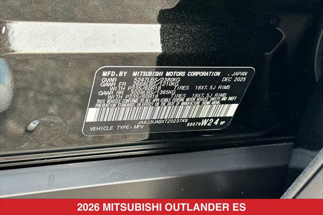 2026 Mitsubishi Outlander ES 1.5T 2WD