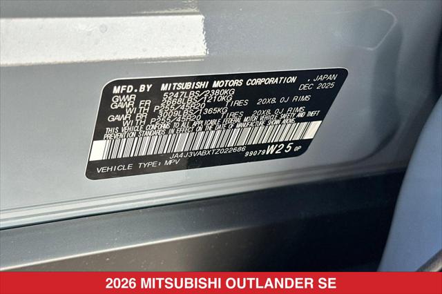 2026 Mitsubishi Outlander SE 1.5T 2WD