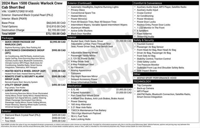 2024 Ram 1500 Classic Warlock