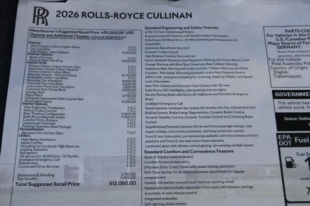 2026 Rolls-Royce Cullinan Unknown