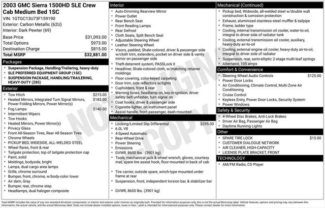 2003 GMC Sierra 1500HD SLE