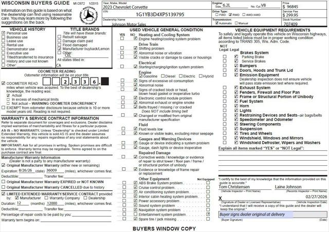 2023 Chevrolet Corvette Stingray RWD Convertible 2LT