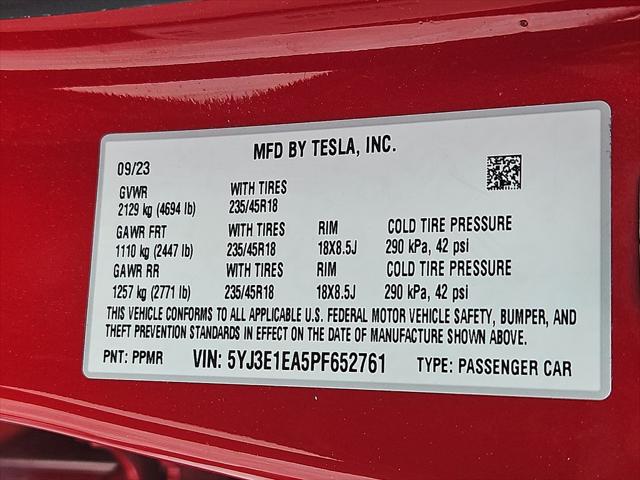 2023 Tesla Model 3 Rear-Wheel Drive