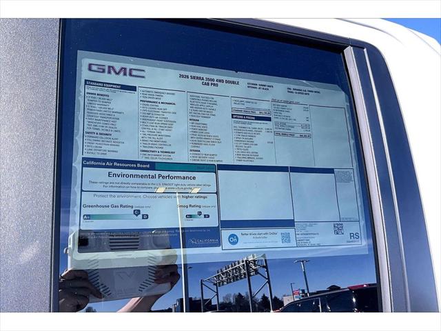 2026 GMC Sierra 3500HD Double Cab, Long Bed, Pro Dual Rear Wheel, 4WD