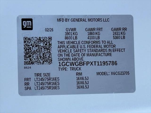 2026 Chevrolet Express Cargo Van 2500 Extended Wheelbase, WT, RWD