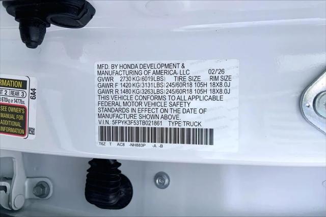 2026 Honda Ridgeline RTL