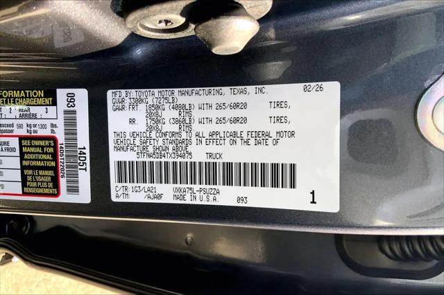 2026 Toyota Tundra Platinum CrewMax 5.5' Bed