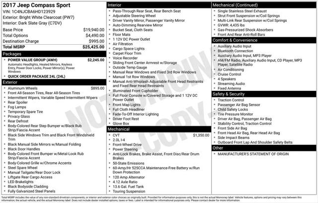 2017 Jeep Compass Sport FWD