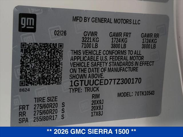 2026 GMC Sierra 1500 Crew Cab, Short Bed, Elevation, 4WD