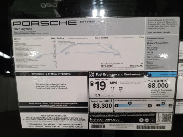 2026 Porsche Cayenne Cayenne