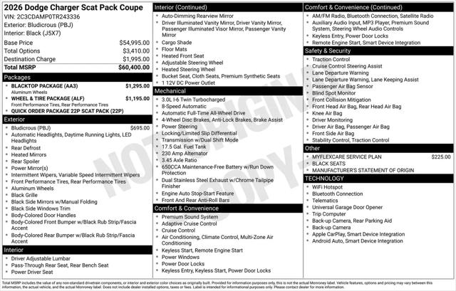 2026 Dodge Charger Scat Pack 2-Door AWD