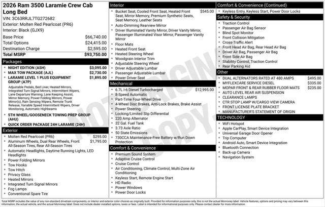 2026 Ram 3500 Laramie Crew Cab 4x4 8 Box