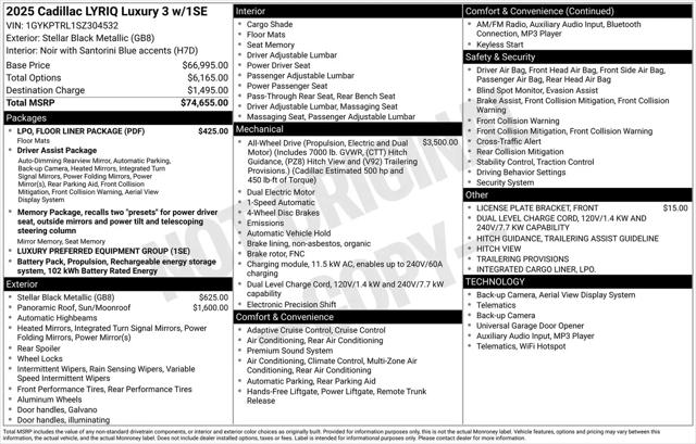 2025 Cadillac iQ Luxury 3 RWD