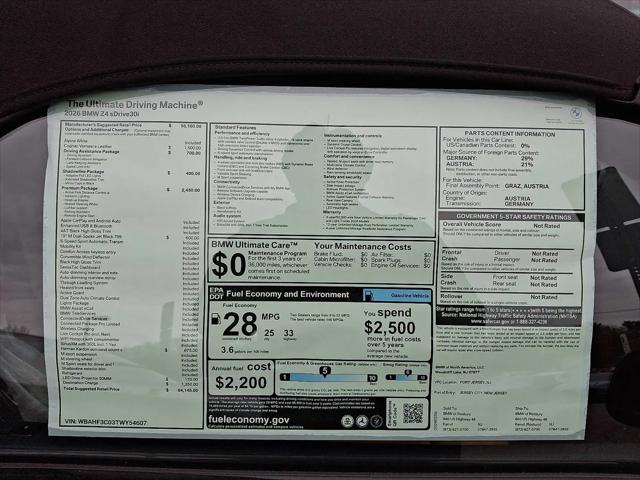 2026 BMW Z4 sDrive30i