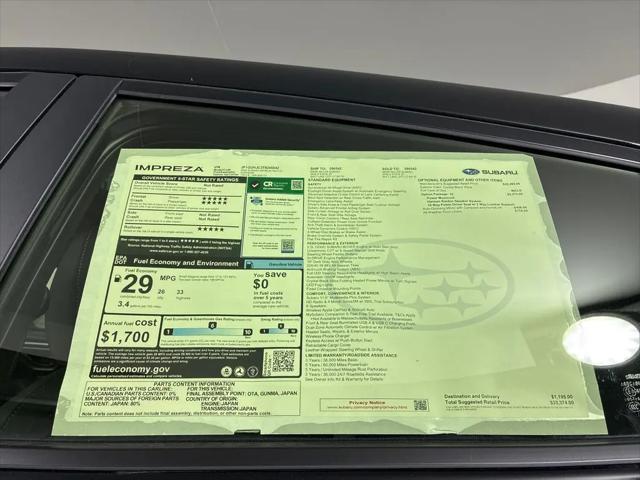 2026 Subaru Impreza RS