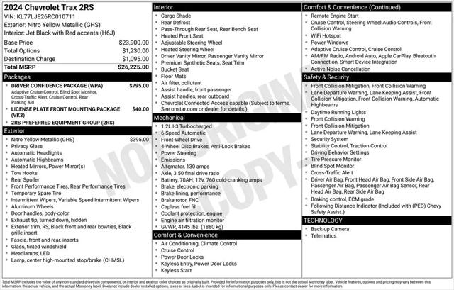 2024 Chevrolet Trax FWD 2RS