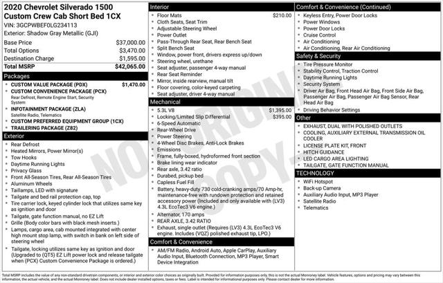 2020 Chevrolet Silverado 1500 2WD Crew Cab Short Bed Custom 2020 Chevrolet Silverado 1500 2WD Crew Cab Short Bed Custom