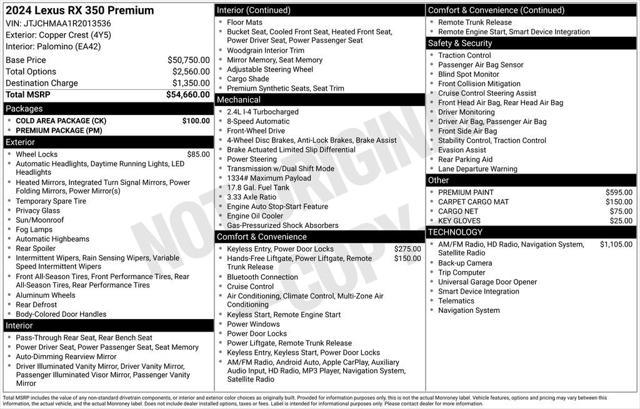 2024 Lexus RX 350 Premium 2024 Lexus RX 350 Premium