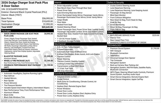 2026 Dodge Charger Scat Pack Plus 4-Door AWD