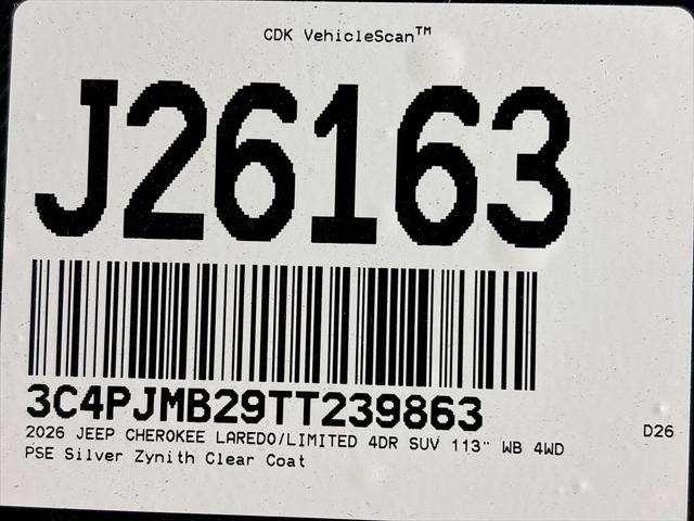 2026 Jeep Cherokee Laredo 4x4