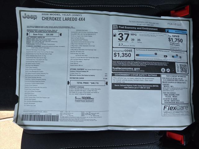 2026 Jeep Cherokee Laredo 4x4
