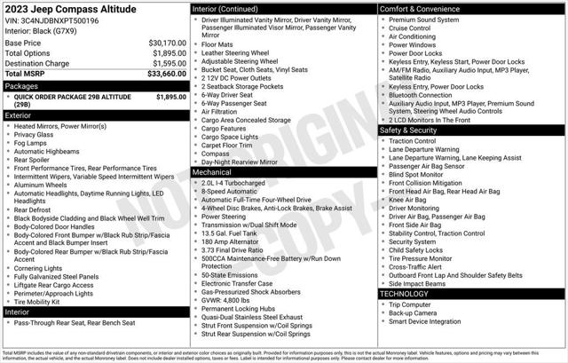 2023 Jeep Compass Altitude 4x4 2023 Jeep Compass Altitude 4x4