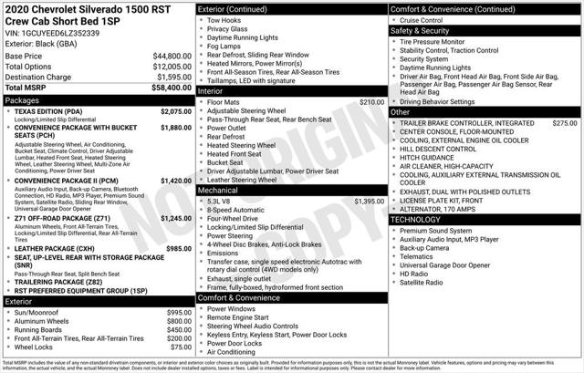 2020 Chevrolet Silverado 1500 4WD Crew Cab Short Bed RST 2020 Chevrolet Silverado 1500 4WD Crew Cab Short Bed RST