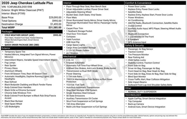 2020 Jeep Cherokee Latitude Plus 4x4