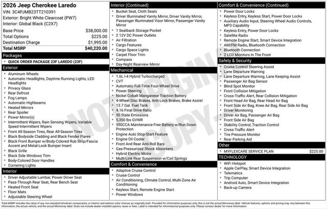 2026 Jeep Cherokee Laredo 4x4