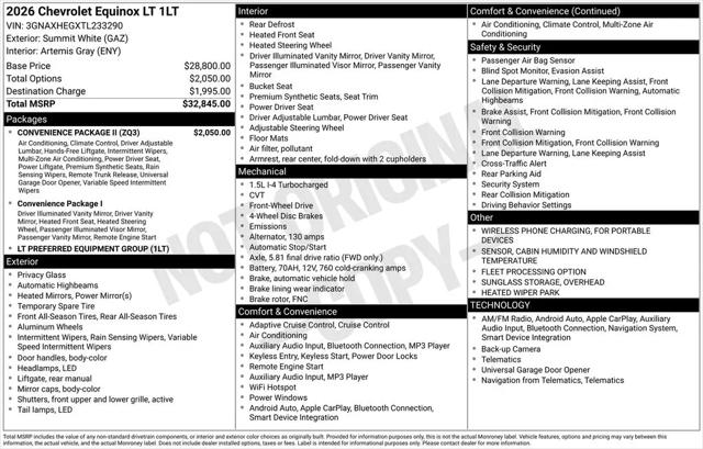 2026 Chevrolet Equinox FWD LT