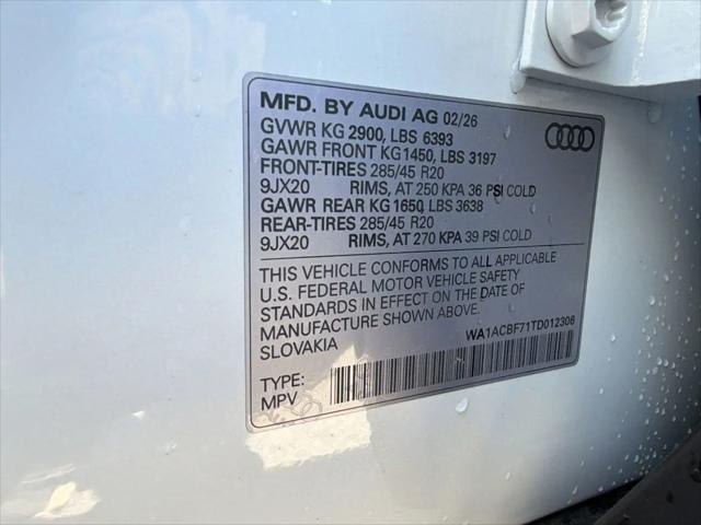2026 Audi Q7 Premium 45 TFSI quattro tiptronic