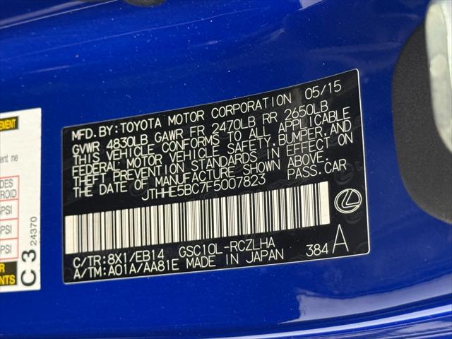 2015 Lexus RC 350 w/ F Sport & Navigation Packages
