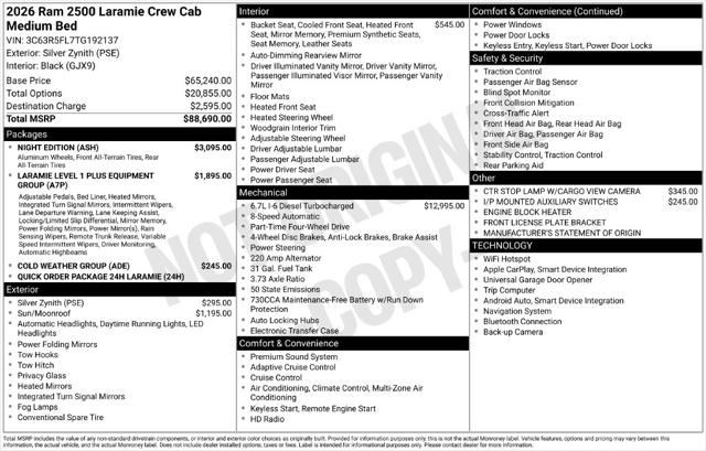 2026 Ram 2500 Laramie Crew Cab 4x4 64 Box