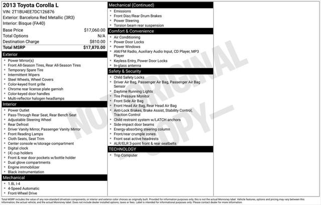 2013 Toyota Corolla L