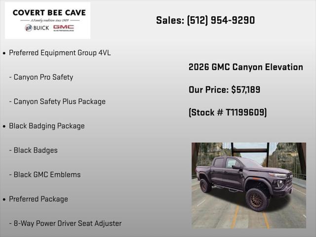 2026 GMC Canyon Elevation, 4WD
