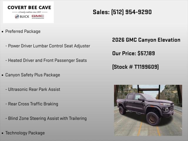 2026 GMC Canyon Elevation, 4WD