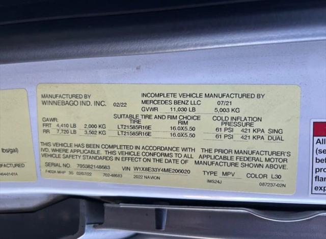 2021 Mercedes-Benz Sprinter 3500XD Chassis Standard Roof V6